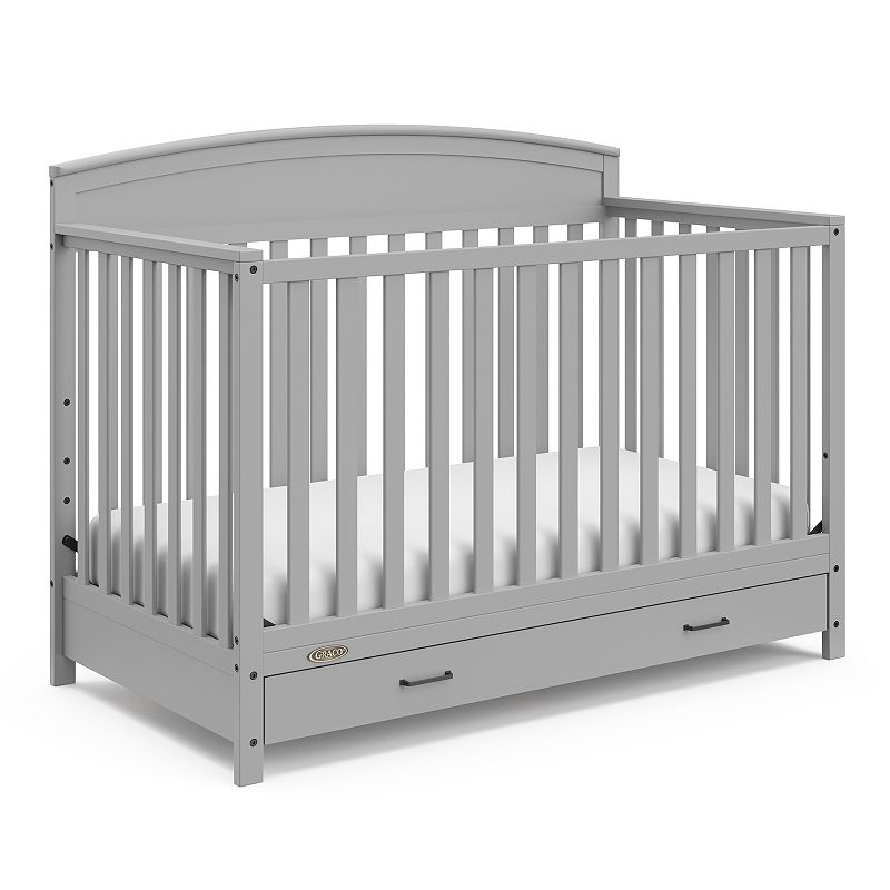 Graco Benton 5-in-1 Convertible Crib with Drawer - Pebble Gray