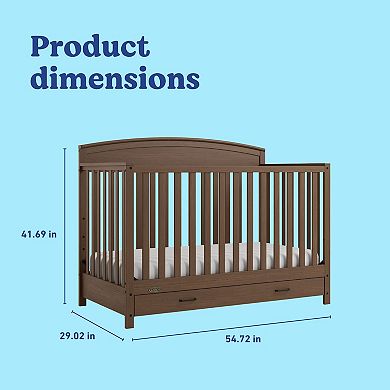 Graco Benton 5-in-1 Convertible Crib with Drawer - Espresso