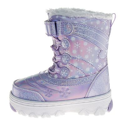 Disney X Sorel Girls Frosted Purple Violet Givre Flurry Frozen 2024 Elsa Snow Boots 1