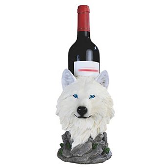 FC Design 7.75"H Snow Wolf Wine Rack Bottle Holder Dining Room Decoration Figurine