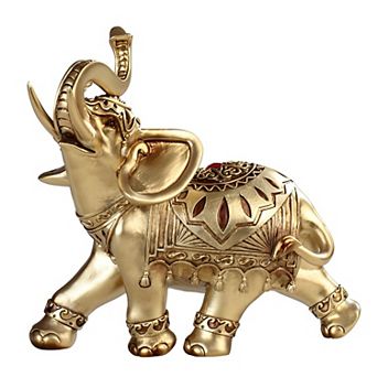 FC Design 8.25"W Thai Elephant with Tattoo Statue Feng Shui Decoration Religious Figurine Home Room Decor