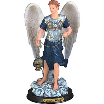 FC Design 12"H Archangel Sealtiel Statue Angel of Prayer Holy Figurine Religious Decoration Sculpture Home Room Decor