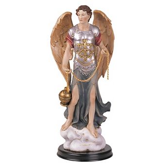 FC Design 12"H Archangel Sealtiel Statue Angel of Prayer Holy Figurine Religious Decoration Sculpture Home Room Decor