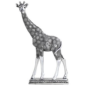 FC Design 13"H Giraffe Figurine in Silver Finish Sculpture Home Room Decor