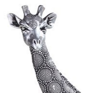 FC Design 13"H Giraffe Figurine in Silver Finish Sculpture Home Room Decor
