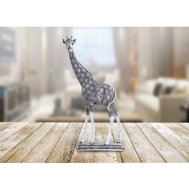 FC Design 13"H Giraffe Figurine in Silver Finish Sculpture Home Room Decor