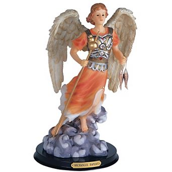 FC Design 12"H Archangel Raphael Statue Angel of Healing Holy Figurine Religious Decoration Sculpture Home Room Decor