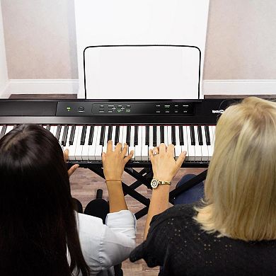 RockJam 88-Key Digital Piano with Semi-Weighted Keys, Sustain Pedal & Lessons