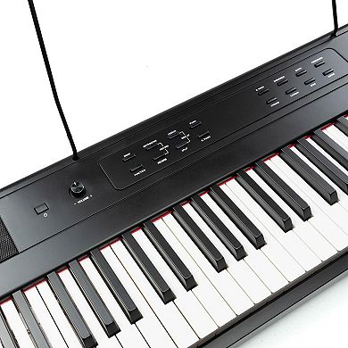 RockJam 88-Key Digital Piano with Semi-Weighted Keys, Sustain Pedal & Lessons