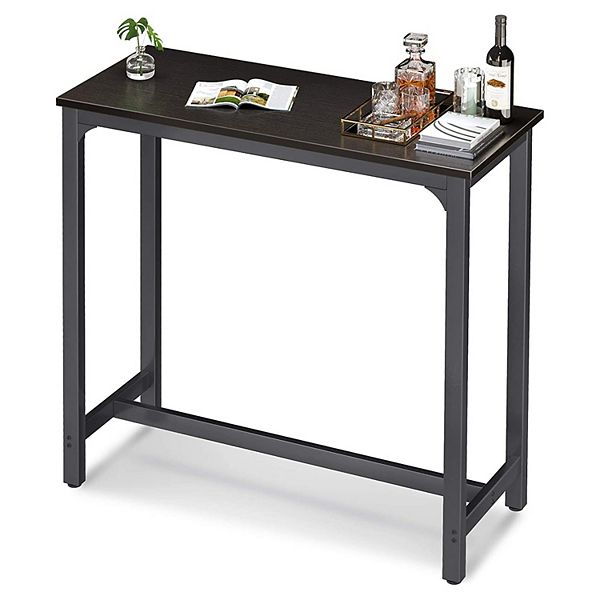 ODK 39 Inch Rectangular Modern Bar Height Pub Dining Table w/ Metal