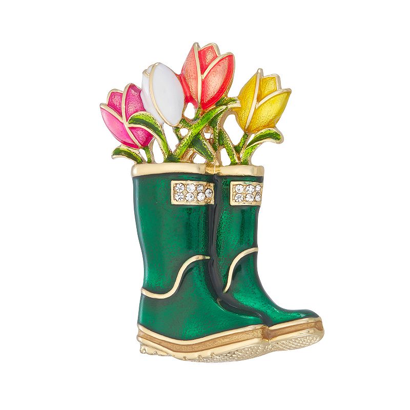 Napier Pin Into Summer Tulips in Rainboots Pin, Womens, Multi