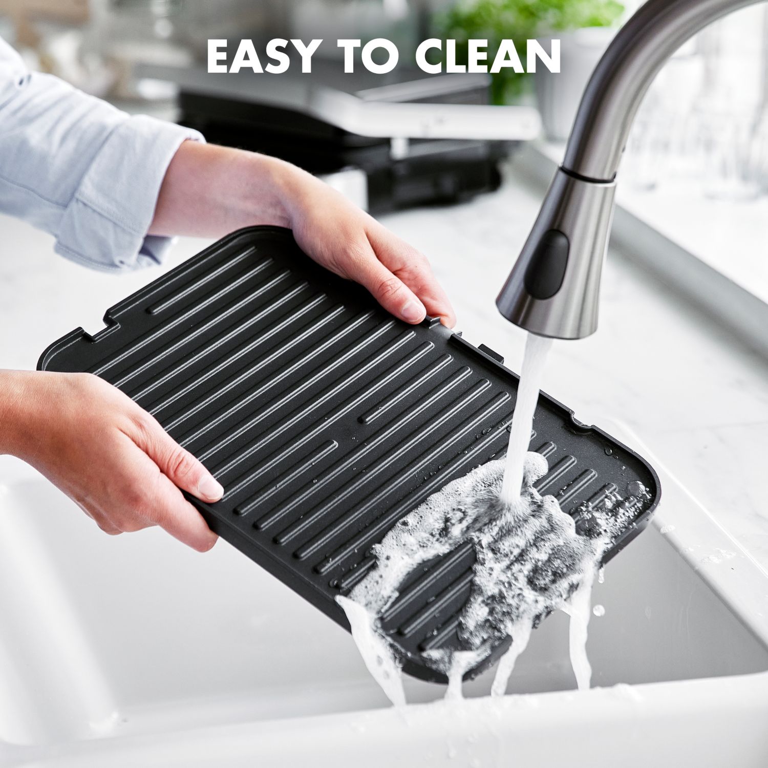 GreenPan Electric Indoor Stainless Steel 6-in-1 Contact Grill And Griddle, Healthy Ceraic