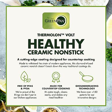 GreenPan Electrics PFAS-Free Ceramic Nonstick Reversible Grill, Griddle & Raclette