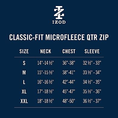 Men's IZOD Micro-Fleece Quarter Zip Pullover