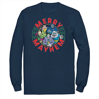 Big & Tall Justice League Merry Mayhem Circular Logo Tee