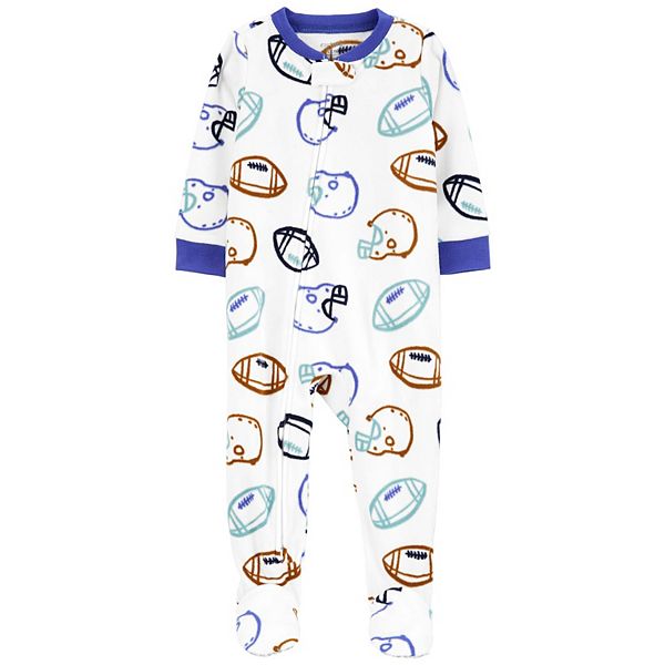 Baby Boy Carter s Football 1 Piece Footed Pajamas