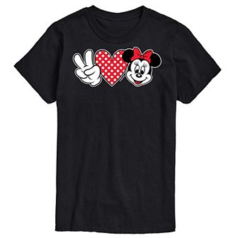 Disney's Minnie Mouse Big & Tall Peace Love Graphic Tee