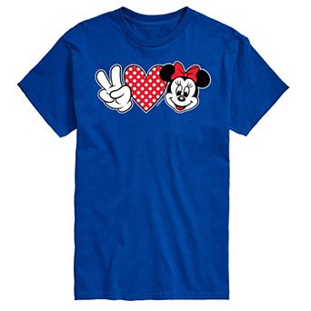 Disney's Minnie Mouse Big & Tall Peace Love Graphic Tee