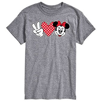 Disney's Minnie Mouse Big & Tall Peace Love Graphic Tee