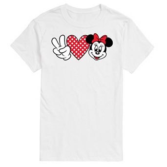 Disney's Minnie Mouse Big & Tall Peace Love Graphic Tee