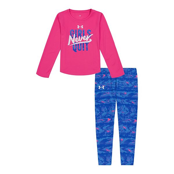 Baby & Toddler Girl Under Armour Abstract Brush TShirt & Leggings Set