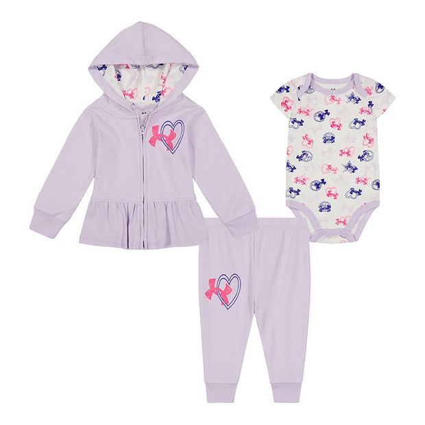 Baby & Toddler Girl Under Armour Peace N Love Hoodie, Bodysuit