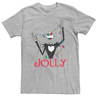 Big & Tall Nightmare Before Christmas Jolly Jack Christmas Lights Eyes Tee