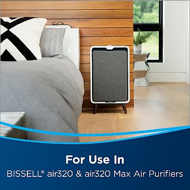 BISSELL HEPA Air Purifier Filter & Activated Carbon Filter Pack for BISSELL air320 Air Purifier (3314)