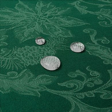 Town & Country Living Holiday Damask Stain & Water-Resistant Tablecloth