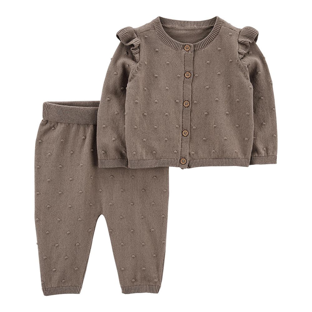 Baby Carter's 2-Piece Button-Front Cardigan & Pants Set