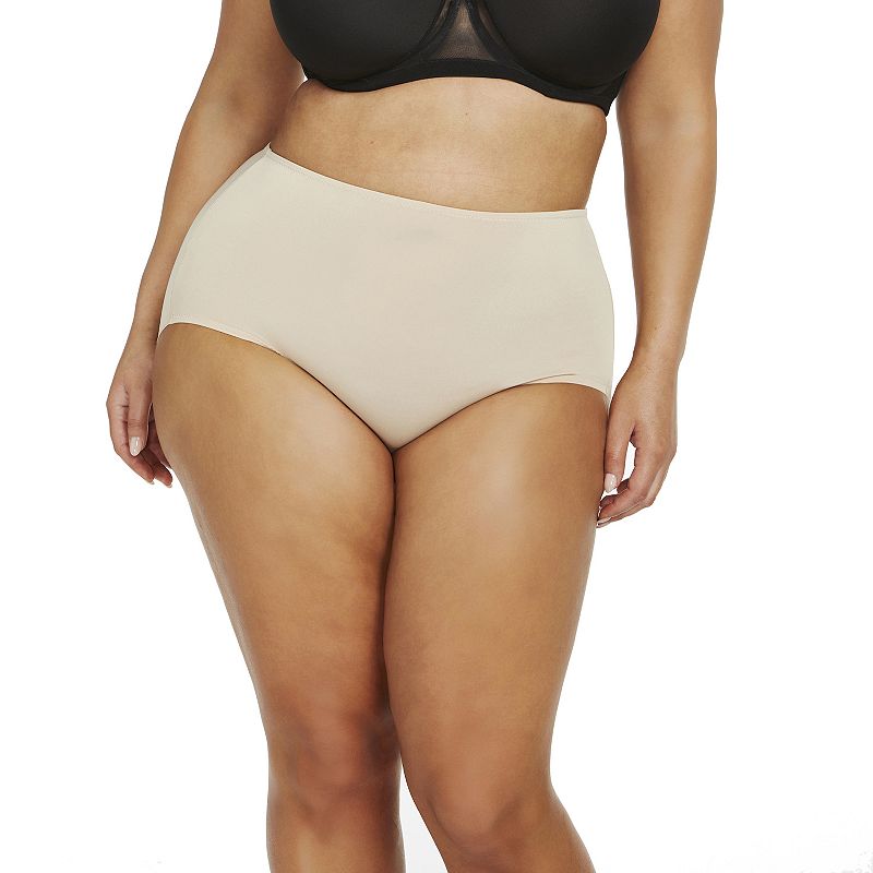 Plus Size Naomi & Nicole® Shapewear No Show, No Lines Brief Panty A815, Women's, Size: 1XL, Warm Beige