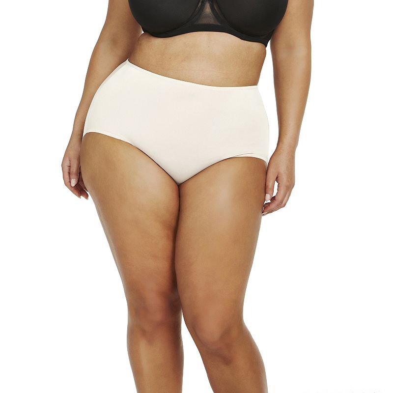 Plus Size Naomi & Nicole® Shapewear No Show, No Lines Brief Panty A815, Women's, Size: 1XL, White