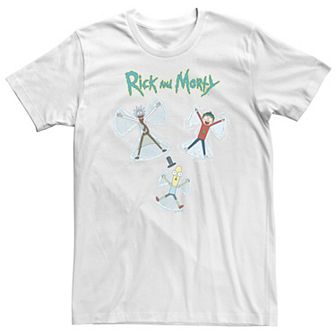 Big & Tall Rick And Morty Christmas Snow Angels Tee
