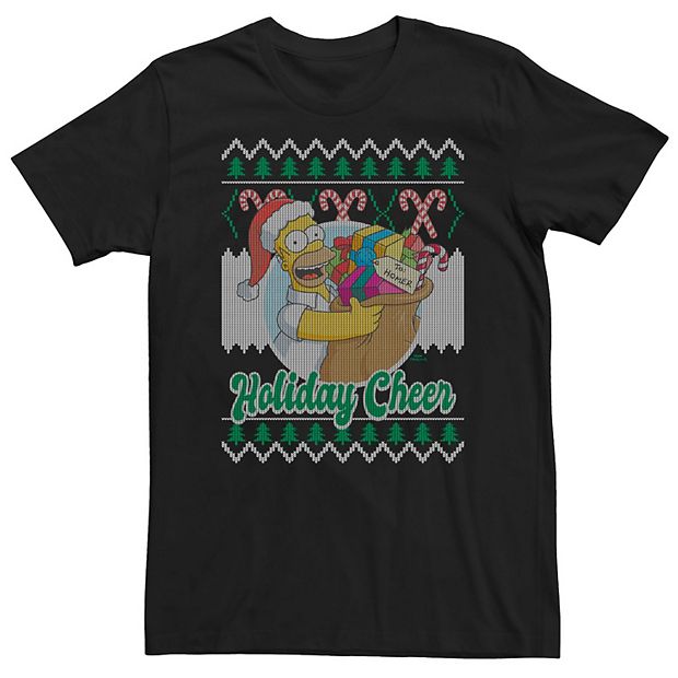 Big Tall the Simpsons Holiday Cheer Ugly Sweater Tee