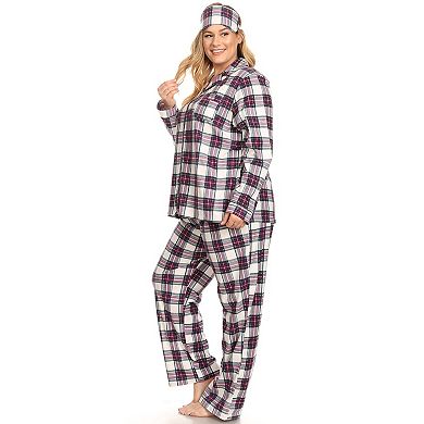 Plus Size Three-Piece Pajama Set