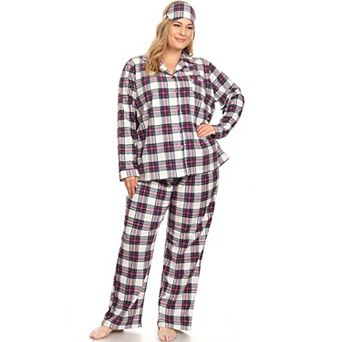 Plus Size Three-Piece Pajama Set