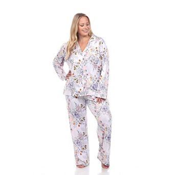 Plus Size Long Sleeve Floral Pajama Set