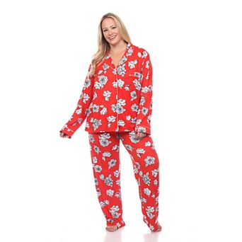 Plus Size Long Sleeve Floral Pajama Set