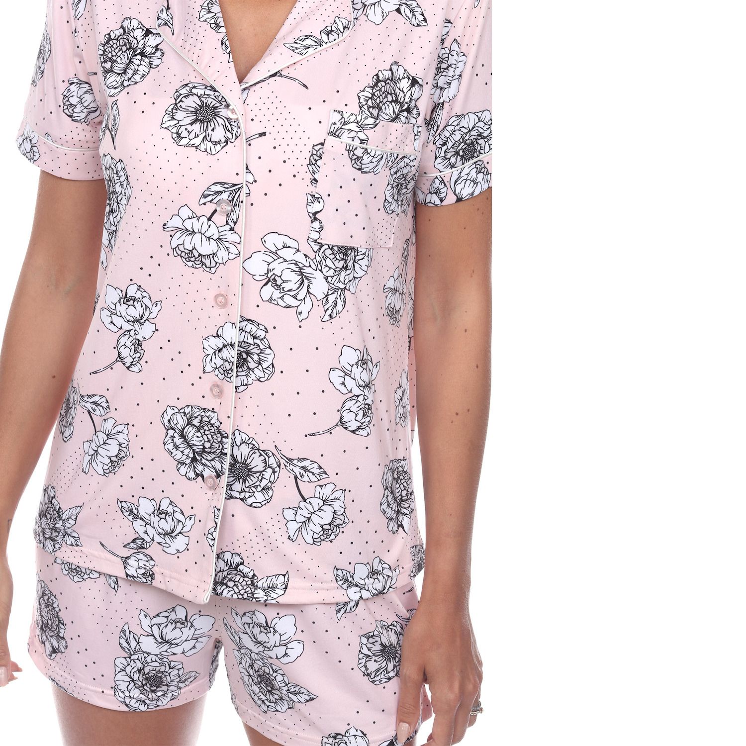 Women's Short Sleeve Floral Pajama Set