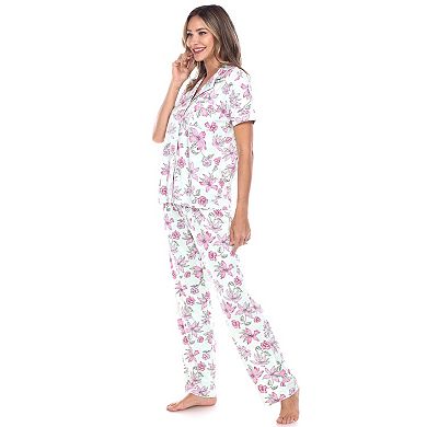 Women's Short Sleeve & Pants Tropical Pajama Set