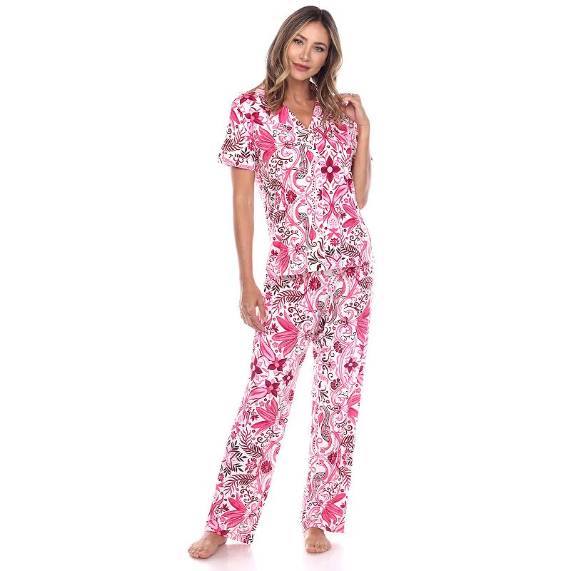 Womens Pajamas 2 Piece Set Button Top and Pants Flannel Winter