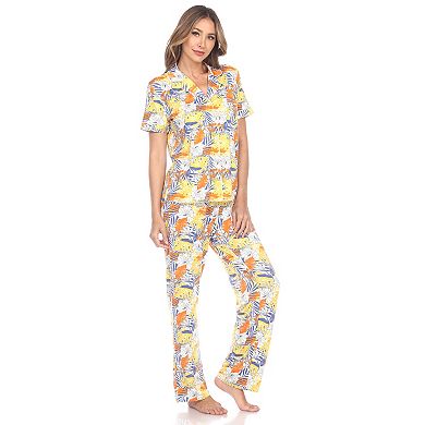 Women's Tropical Print Pajama Set