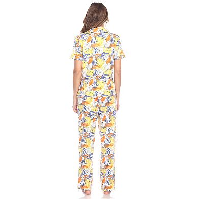 Women's Tropical Print Pajama Set