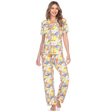 Women's Tropical Print Pajama Set
