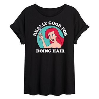 Disney Princess Ariel Juniors' Fork Oversized Tee