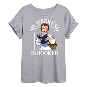 Disney Princess Belle Juniors' Booked Oversized Tee
