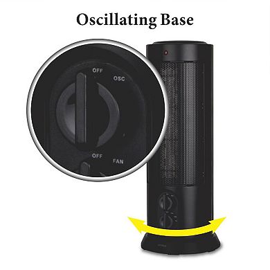 Optimus 18 in. Oscillating Tower Heater w/ Thermostat