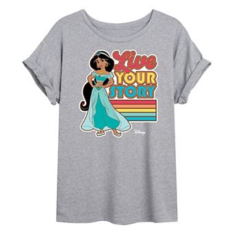Disney Princess Jasmine Juniors' Live Your Story Oversized Tee