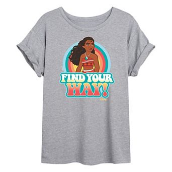 Disney Princess Moana Juniors' Find Your Way Oversized Tee