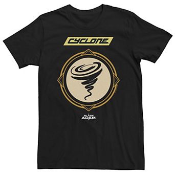 Big & Tall Black Adam Cyclone Symbol Tee